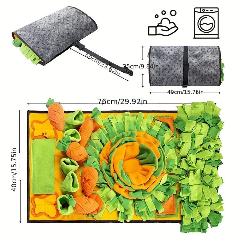 Interactive Pet Snuffle Mat Slow Feeder Dog Puzzle Toy for Training and Play
