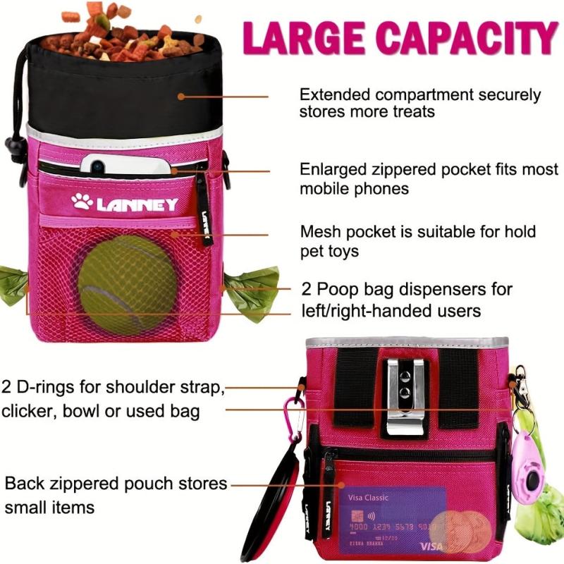 Dog Treat Pouch Pet Training Bag For Small To Large Dogs