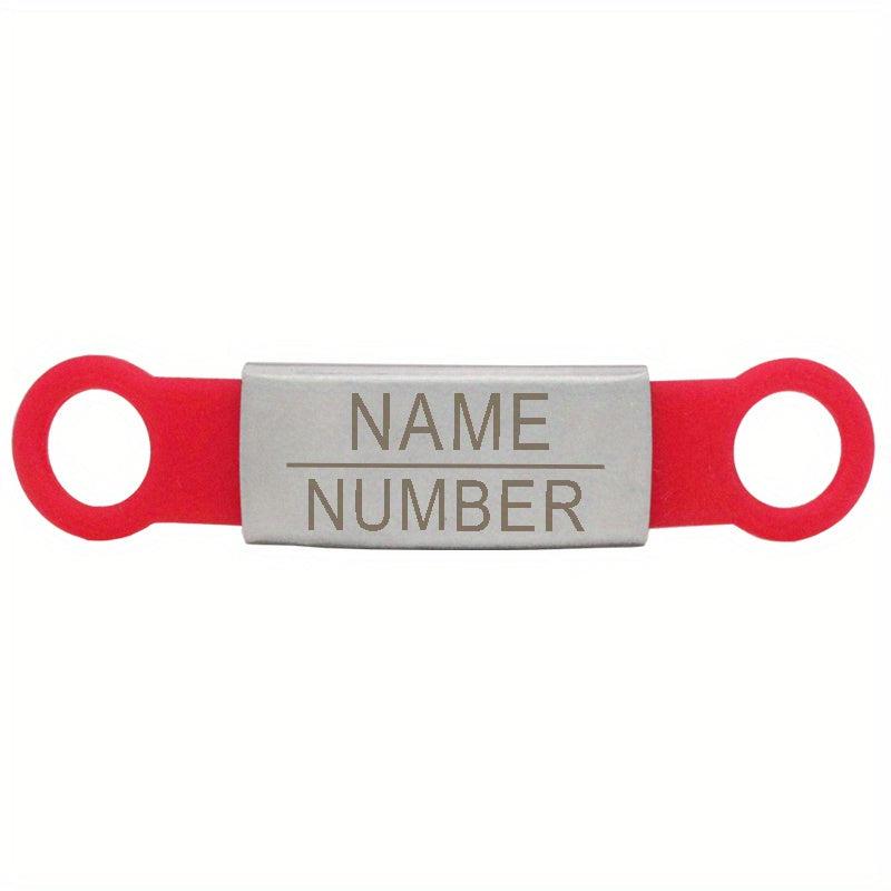 Red Colloid Pet ID Tag Stainless Steel Personalized Dogs Cats Custom Engraving