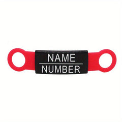 Red Colloid Pet ID Tag Stainless Steel Personalized Dogs Cats Custom Engraving