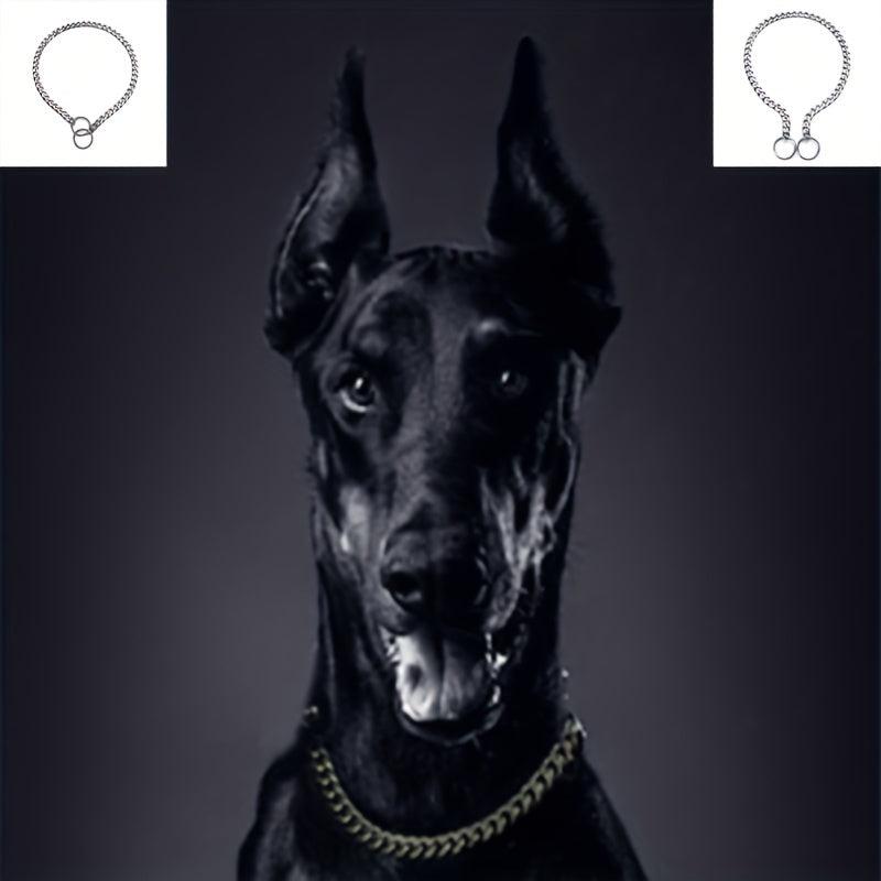 Adjustable Dog Chain Collar for Training - P Chain Dog Collar