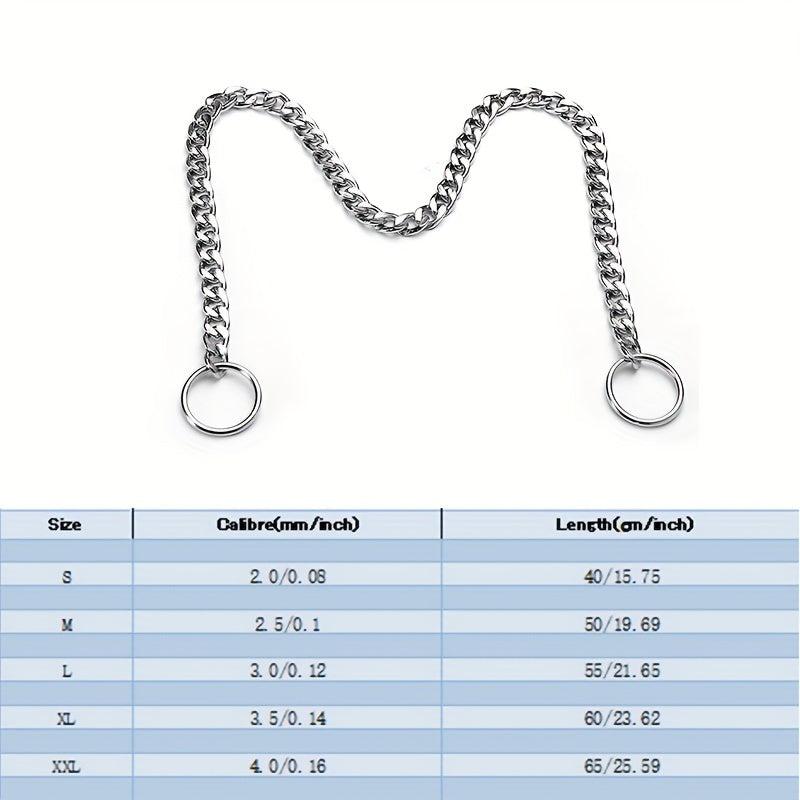 Adjustable Dog Chain Collar for Training - P Chain Dog Collar