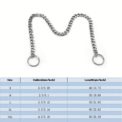 Adjustable Dog Chain Collar for Training - P Chain Dog Collar