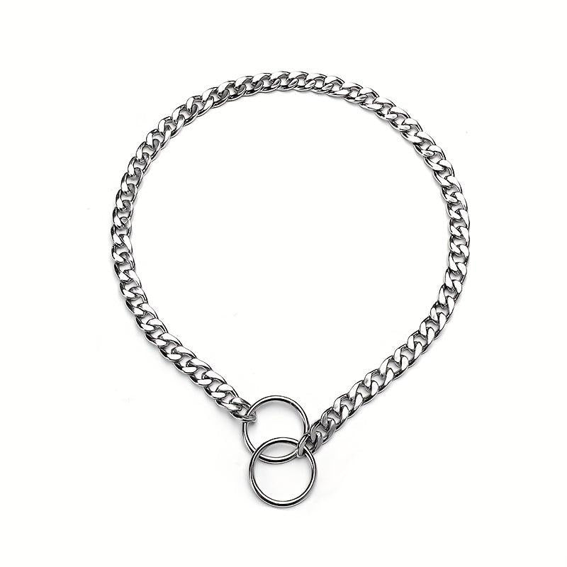Adjustable Dog Chain Collar for Training - P Chain Dog Collar