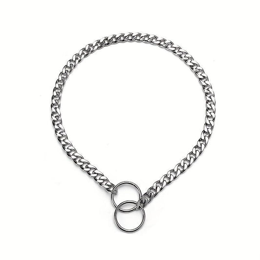 Adjustable Dog Chain Collar for Training - P Chain Dog Collar