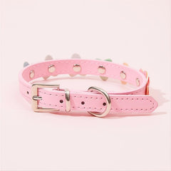 Colorful Leather Flower Collar for Pets