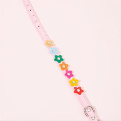Colorful Leather Flower Collar for Pets