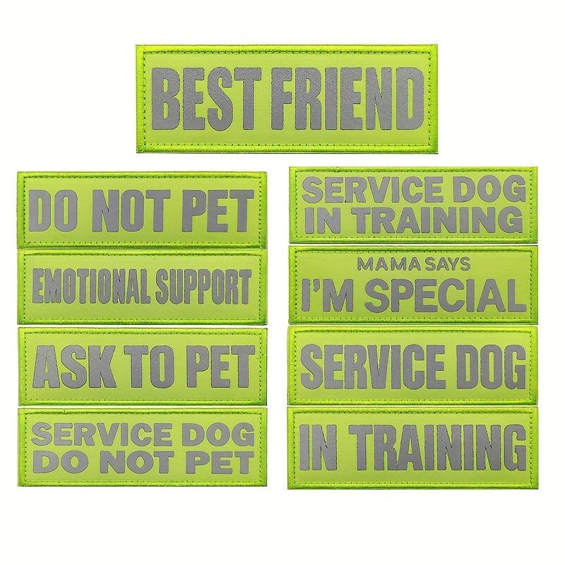 Reflective Service Dog Training Patches for Vest - Do Not Pet