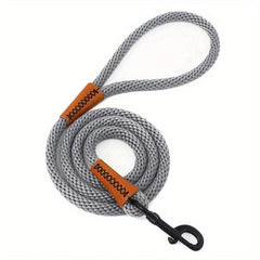 Durable Dog Lead Leash w/ Leather Connection & Metal Hook