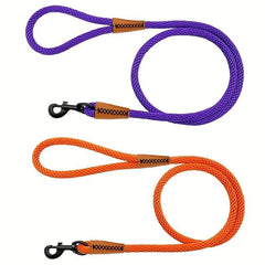 Durable Dog Lead Leash w/ Leather Connection & Metal Hook