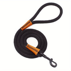 Durable Dog Lead Leash w/ Leather Connection & Metal Hook