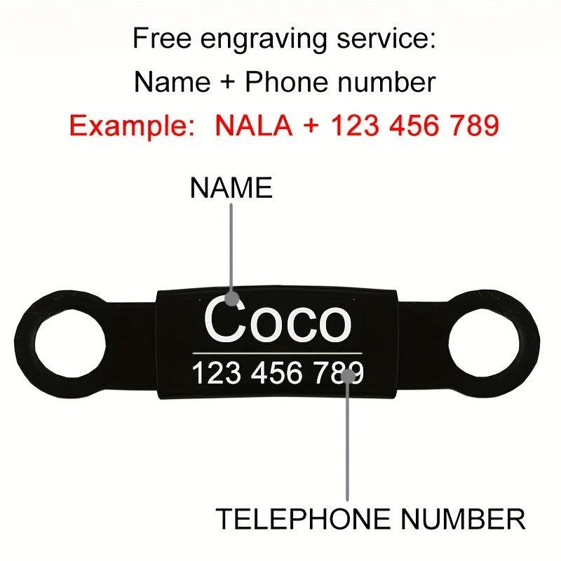 Customized Stainless Steel Pet ID Tag with Engraved Nameplate