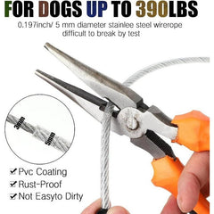 7ft Tie Out Cable for Dogs Up to 199.58 KG