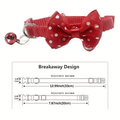 Knitted Cat Collar with Bell and Buckle