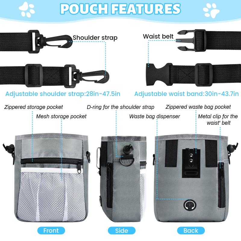 Dog Clicker Training Kit with Pet Treat Pouch Bag