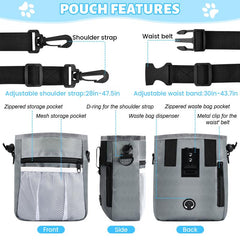 Dog Clicker Training Kit with Pet Treat Pouch Bag