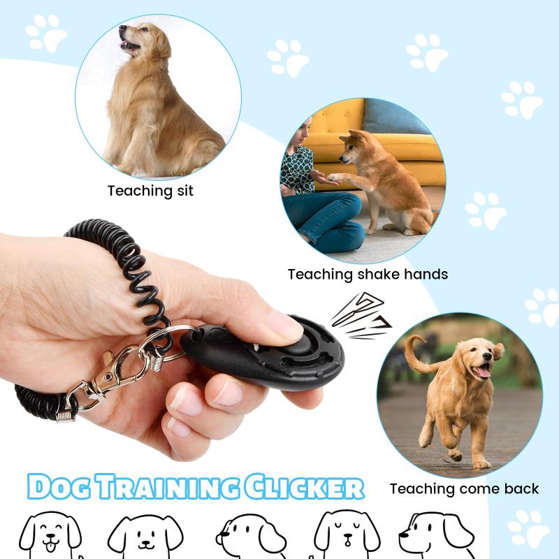 Dog Clicker Training Kit with Pet Treat Pouch Bag