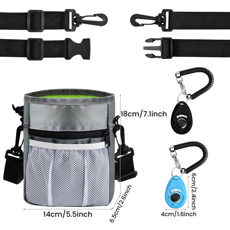 Dog Clicker Training Kit with Pet Treat Pouch Bag