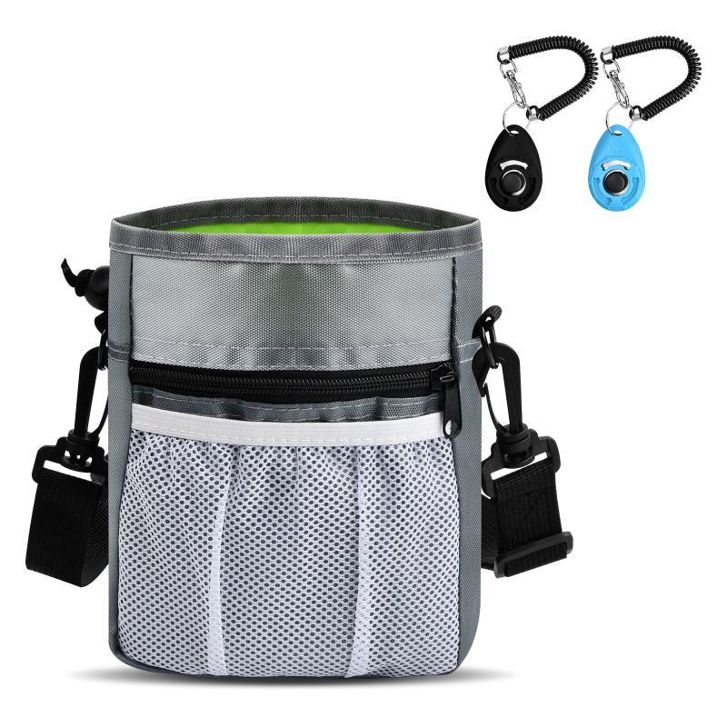 Dog Clicker Training Kit with Pet Treat Pouch Bag
