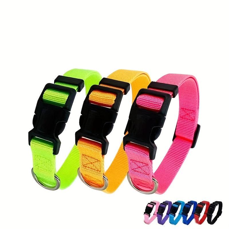 Nylon Pet Collar for Cats and Dogs - Large, Medium, Small Breeds