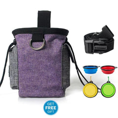 Durable Pet Treat Bag with Clip and Drawstring for Training