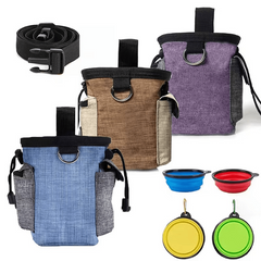 Durable Pet Treat Bag with Clip and Drawstring for Training