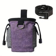 Pet Treat Bag for Training and Travel with Waist Belt for Dogs and Cats