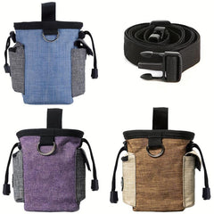 Pet Treat Bag for Training and Travel with Waist Belt for Dogs and Cats