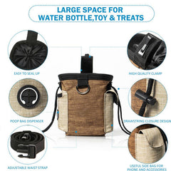 Outdoor Pet Training Bag Dog Treat Pouch Waist Bag with Bowl