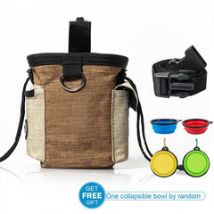 Outdoor Pet Training Bag Dog Treat Pouch Waist Bag with Bowl