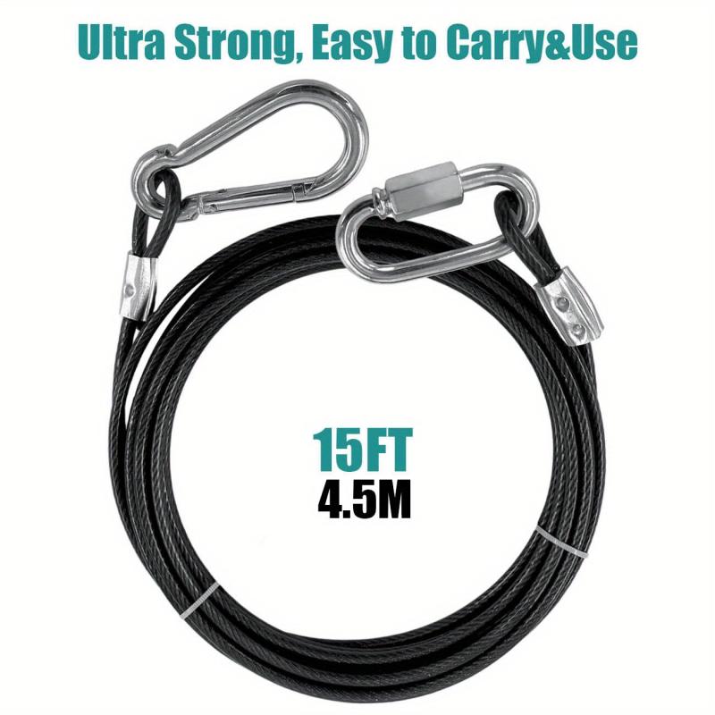 Durable Steel Wire Dog Tie Out Cable for Indoor Outdoor Training