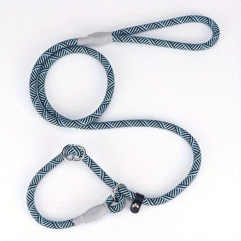 Heavy Duty Striped Dog Slip Lead Leash - No Pull Pet Training Leash
