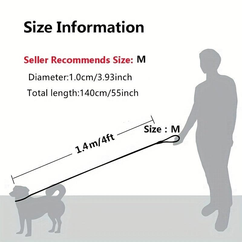 Heavy Duty Striped Dog Slip Lead Leash - No Pull Pet Training Leash