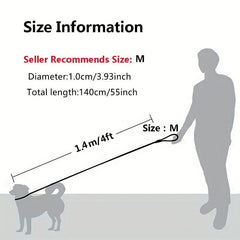 Heavy Duty Striped Dog Slip Lead Leash - No Pull Pet Training Leash