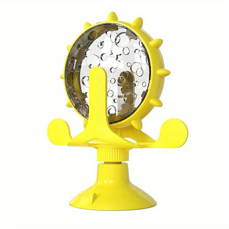Interactive Dog Puzzle Toy Treat Dispensing Windmill Training Pet Supplies