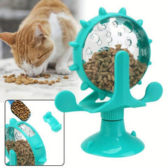 Interactive Dog Puzzle Toy Treat Dispensing Windmill Training Pet Supplies