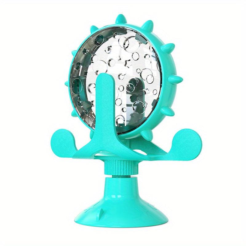 Interactive Dog Puzzle Toy Treat Dispensing Windmill Training Pet Supplies