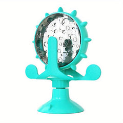 Interactive Dog Puzzle Toy Treat Dispensing Windmill Training Pet Supplies