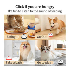 2pcs Pet Training Bell Big Button Dog Cat Doorbell Potty Training