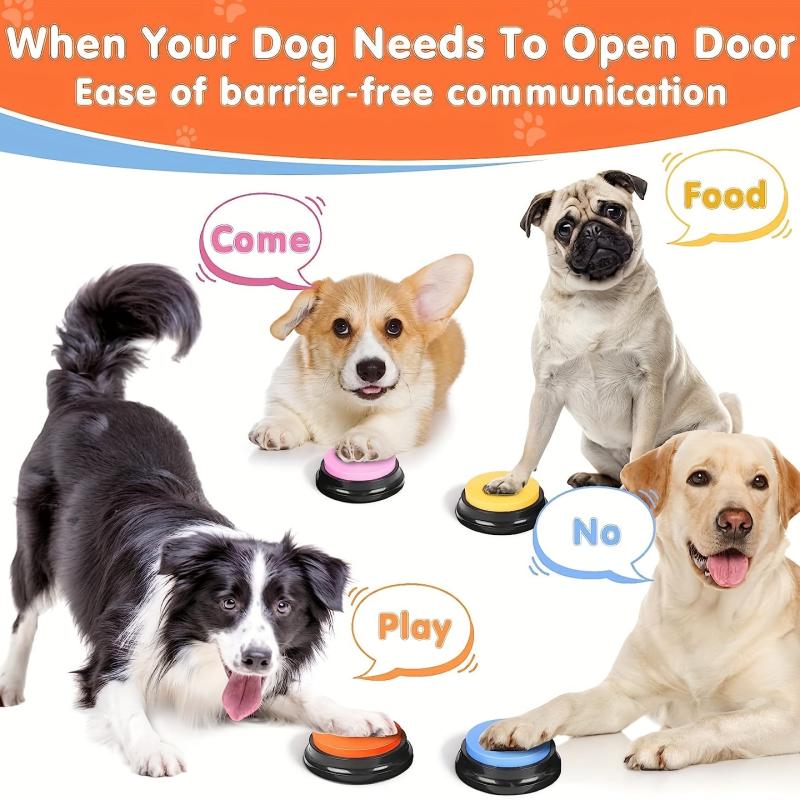 4 Colors Non-Slip Buttons Pet Communication Training Kit