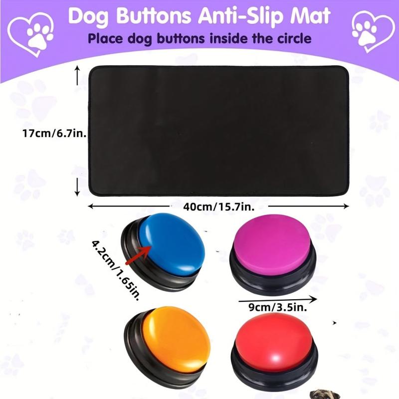 4 Colors Non-Slip Buttons Pet Communication Training Kit