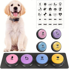 4 Colors Non-Slip Buttons Pet Communication Training Kit