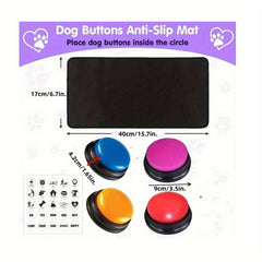 4 Colors Non-Slip Buttons Pet Communication Training Kit