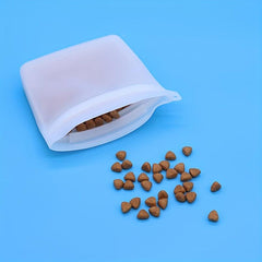 Silicone Dog Food Storage Bag Portable Dog Training Bags Outdoor Pet Supplies