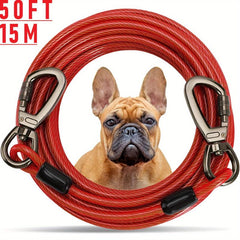 15M Reflective Steel Cable Dog Leash for Dogs Up To 113 4 KG