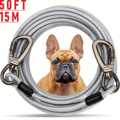 15M Reflective Steel Cable Dog Leash for Dogs Up To 113 4 KG