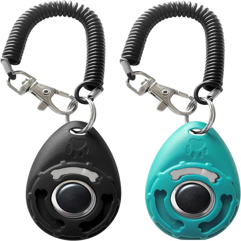 2pcs Dog Training Clicker With Wrist Strap Professional
