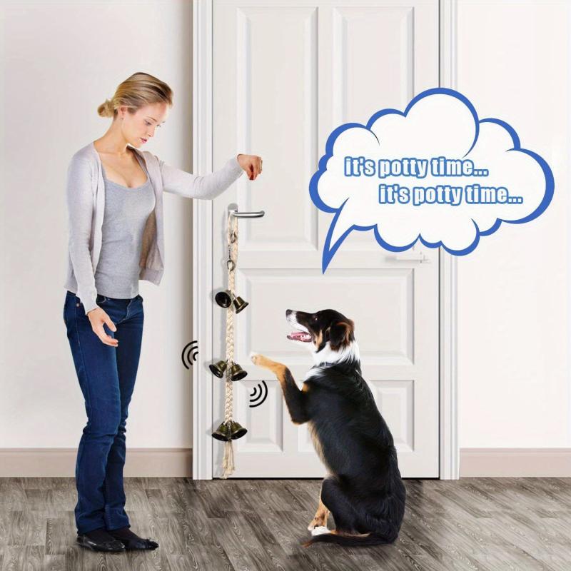 Dog Door Bells For Potty Training Durable Cotton Rope Hand Woven Dog Doorbell
