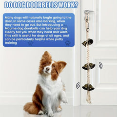 Dog Door Bells For Potty Training Durable Cotton Rope Hand Woven Dog Doorbell