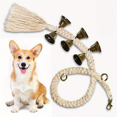 Dog Door Bells For Potty Training Durable Cotton Rope Hand Woven Dog Doorbell